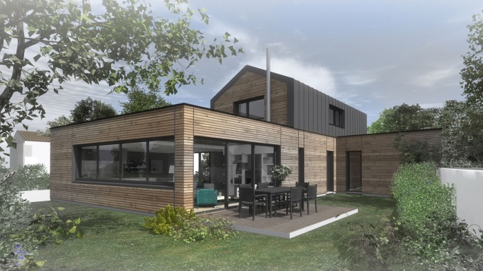 Construction d'une maison � Nantes : maison ossature bois nantes