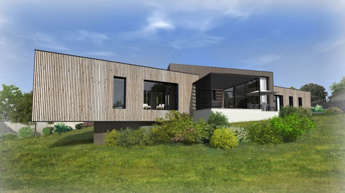 Construction d'une maison � Vertou : Construction d'une maison ossature bois � VERTOU