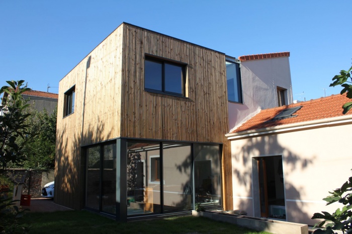 Rénovation et extension de maison, construction à ossature bois