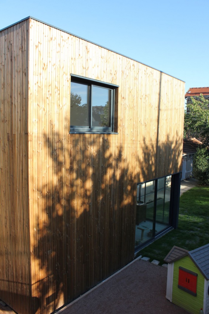 Rénovation et extension de maison, construction à ossature bois : 02_facade ouest.JPG