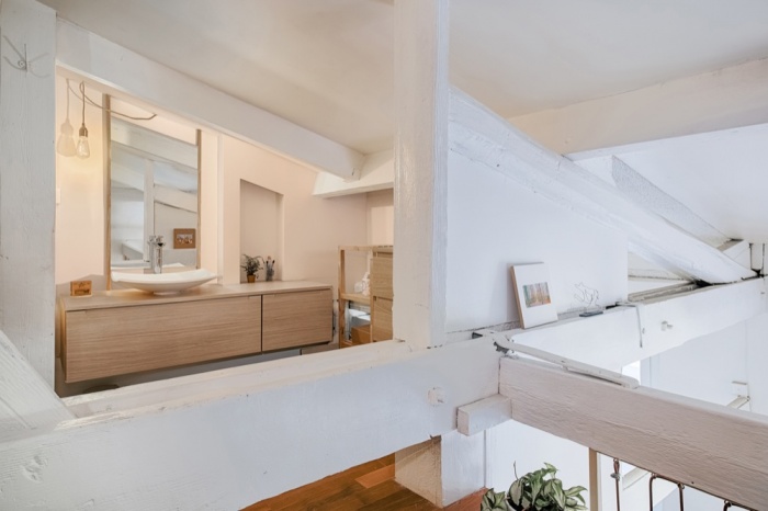 Rnovation d'un appartement duplex : 13 Salle de bain depuis chambre