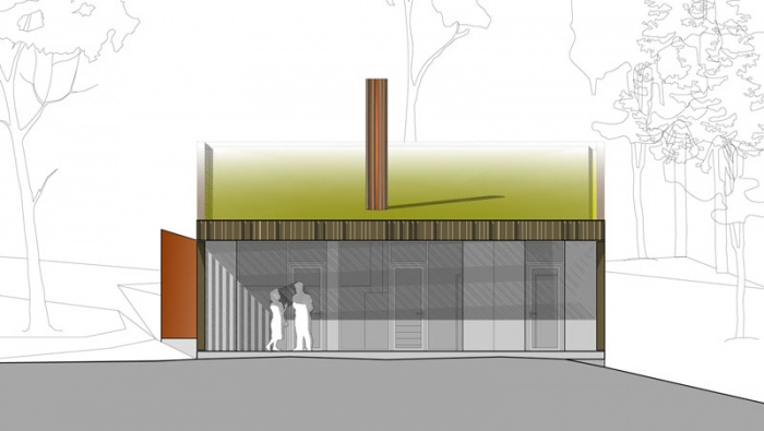 habitat en sous-bois �cologique : facade-sud-800