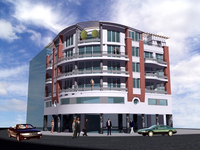 Projet de bâtiment d'habitation collective avec galerie commerciale - Bourouba ( Algérie )