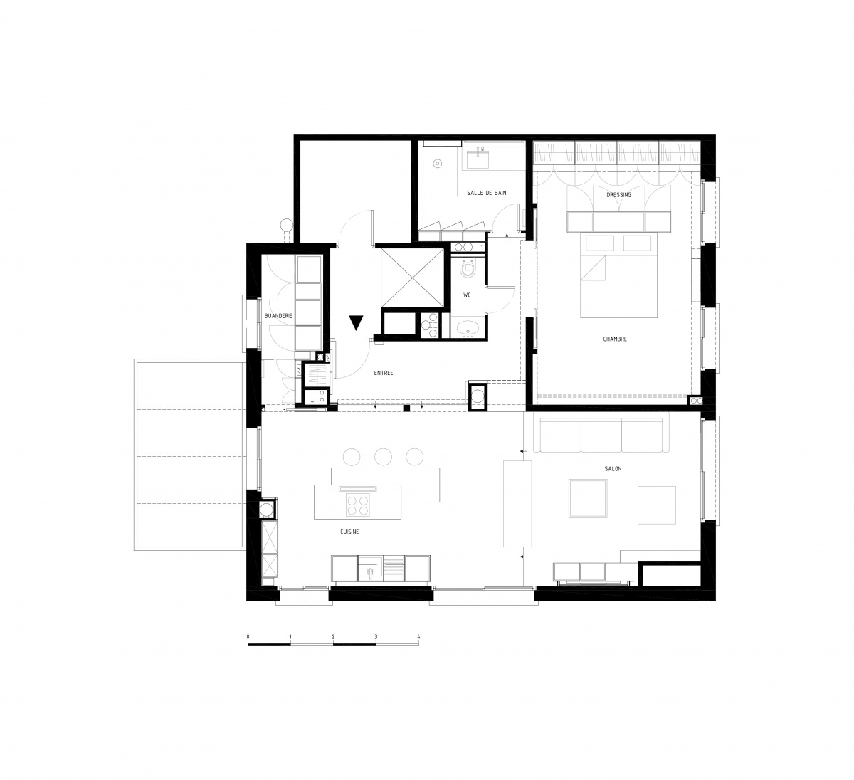 Penthouse en noir et blanc : PLAN-BOOK-SAINT-MANDE-ECHELLE-LIGHT
